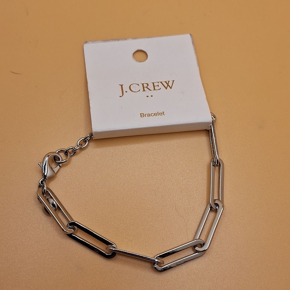 J.Crew minimalist silver chain link bracelet